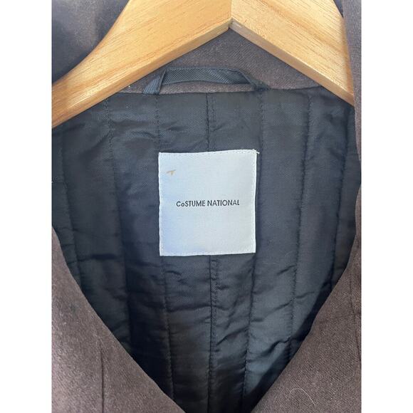 Costume National Italy Brown Cotton Quilted size 44EU Coat Winter Gilmore Girls - Picture 3 of 15